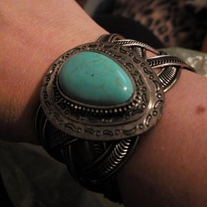 Turquoise Silver Bangle